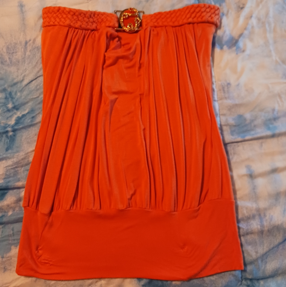 VINTAGE Sky orange tube top size medium